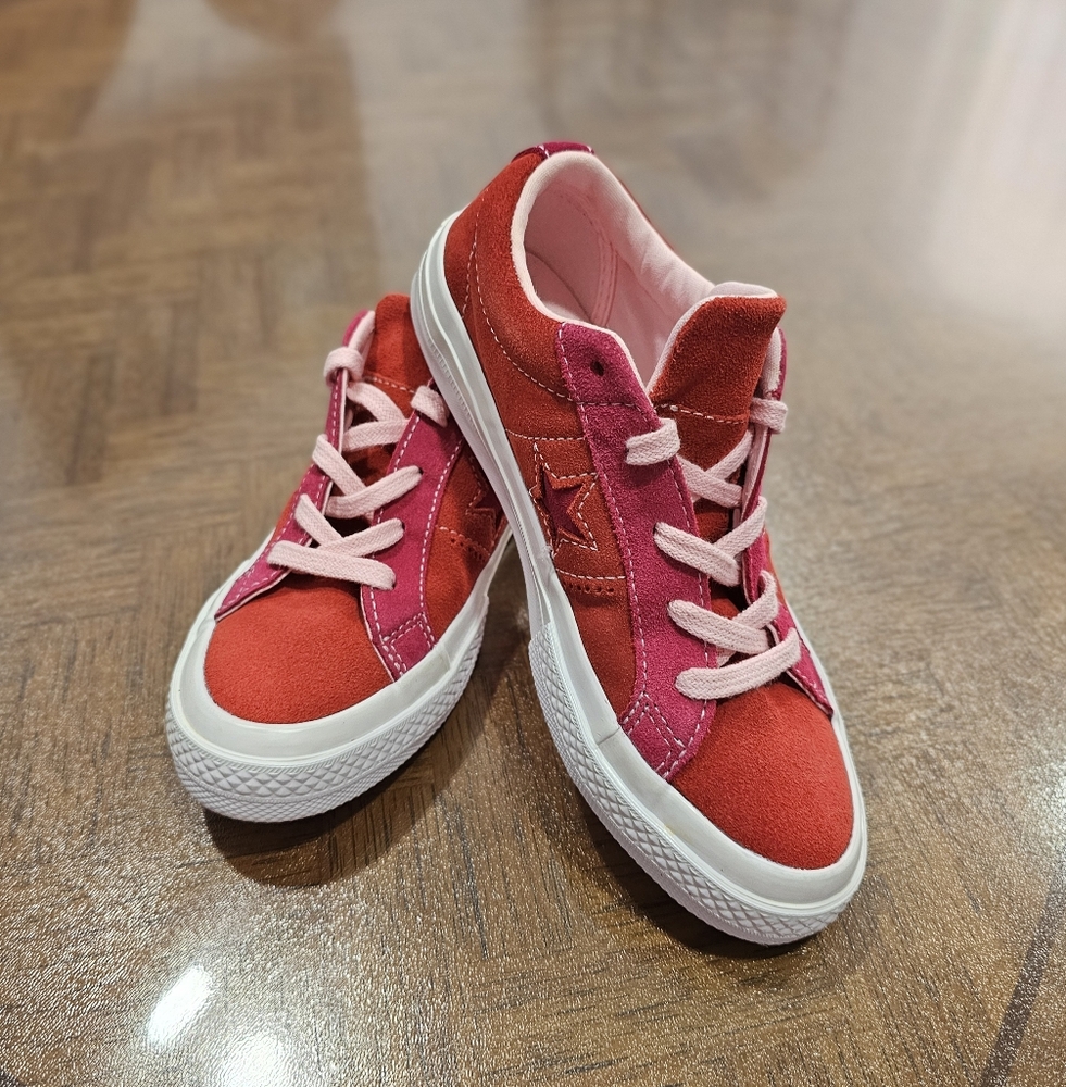 Converse One Star RED/ PINK Youth Size 2